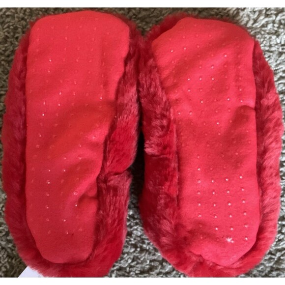 NEW With Tag ! Auden Women Faux Fur Slipper Socks Red Size Small (5-7) - Picture 6 of 6